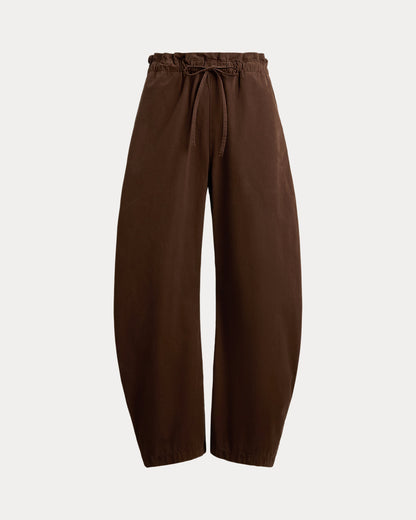 Ralph Lauren Cotton Curved Tapered Drawstring Pant