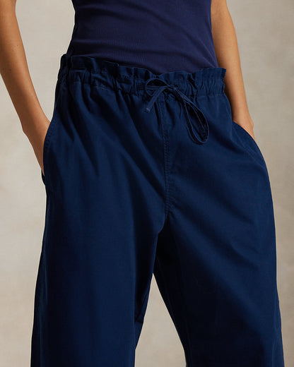 Ralph Lauren Cotton Curved Tapered Drawstring Pant