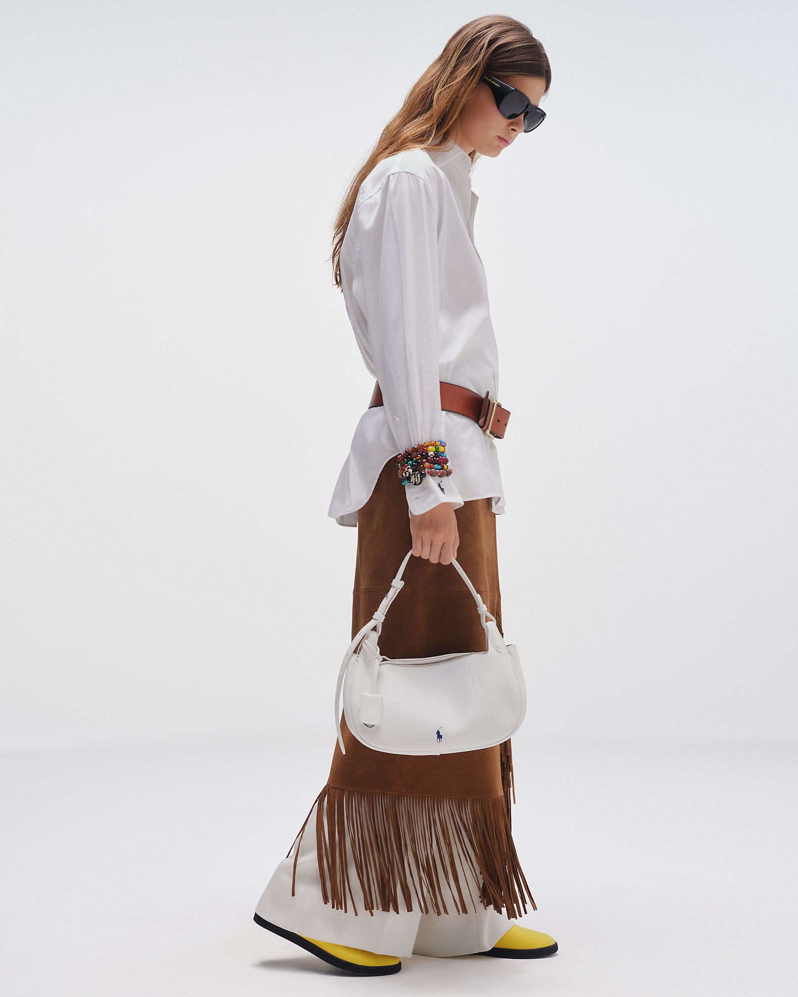 Ralph Lauren Fringe Suede Skirt