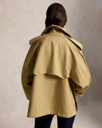 Ralph Lauren Cotton Twill Balloon Trench Coat