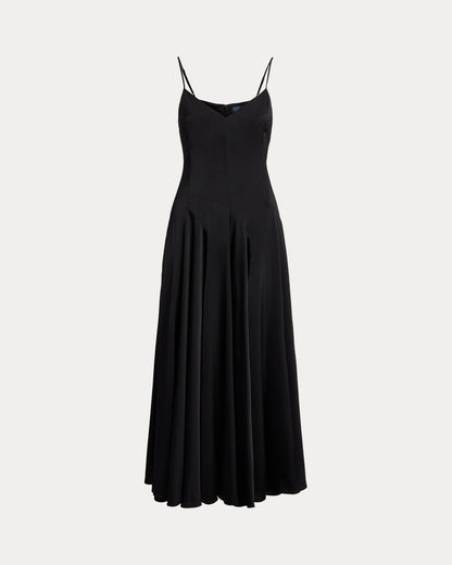 Ralph Lauren Paneled Satin Dress