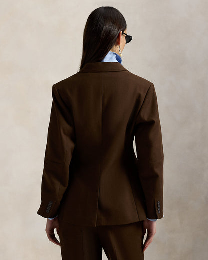 Ralph Lauren SingleBreasted CottonWool Crepe Blazer