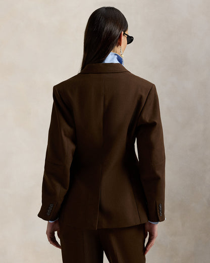 Ralph Lauren SingleBreasted CottonWool Crepe Blazer