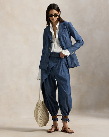 Ralph Lauren SingleBreasted Chambray Blazer