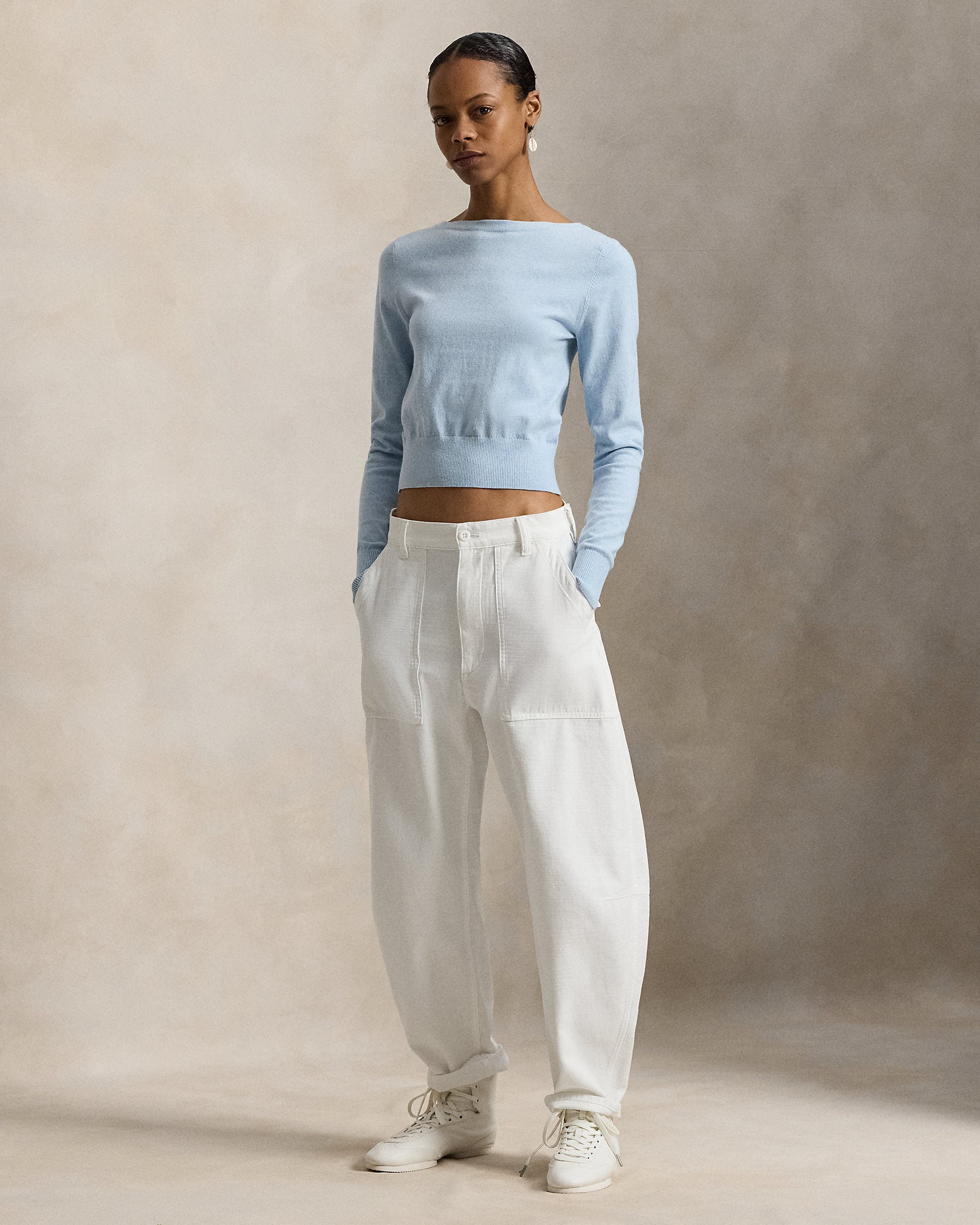 Ralph Lauren CottonBlend Boatneck Sweater