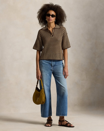 Ralph Lauren Striped Knit Cotton Polo Shirt