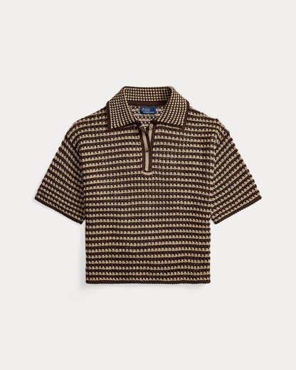 Ralph Lauren Striped Knit Cotton Polo Shirt