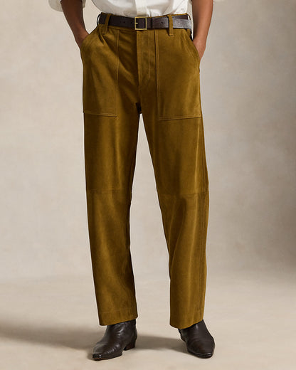 Ralph Lauren The Ricky WideLeg Crop Suede Pant