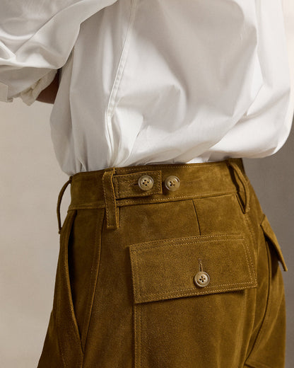 Ralph Lauren The Ricky WideLeg Crop Suede Pant