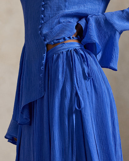 Ralph Lauren Crinkled ALine Wrap Skirt