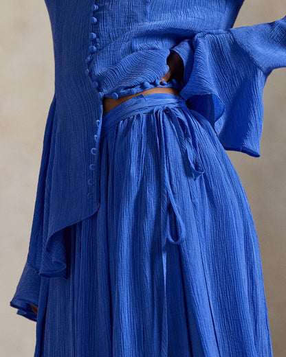 Ralph Lauren Crinkled ALine Wrap Skirt