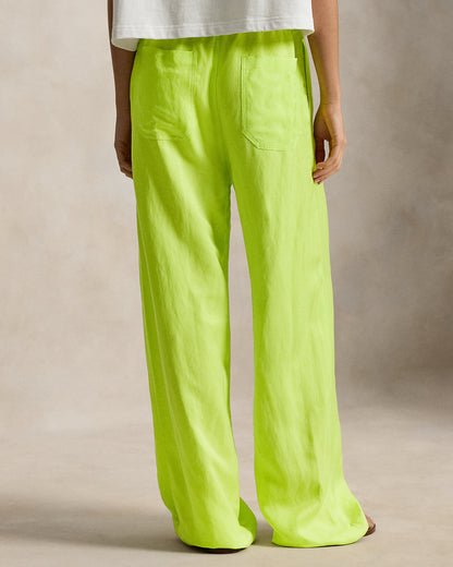 Ralph Lauren Twill Drawstring WideLeg Pant