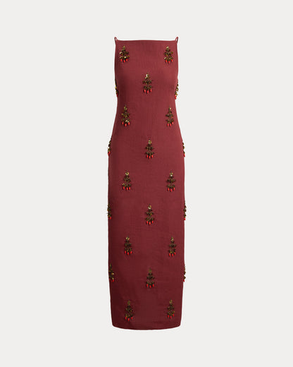 Ralph Lauren Beaded Linen Dress