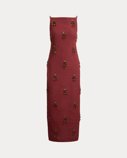 Ralph Lauren Beaded Linen Dress