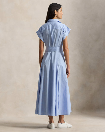 Ralph Lauren Striped Belted Cotton Shirtdress