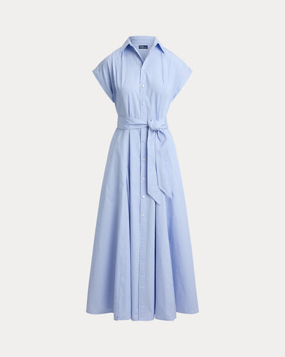 Ralph Lauren Striped Belted Cotton Shirtdress