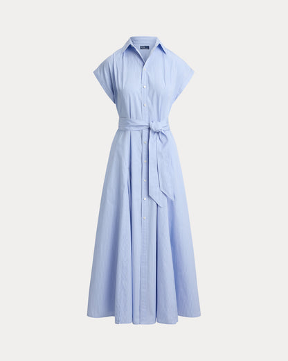 Ralph Lauren Striped Belted Cotton Shirtdress