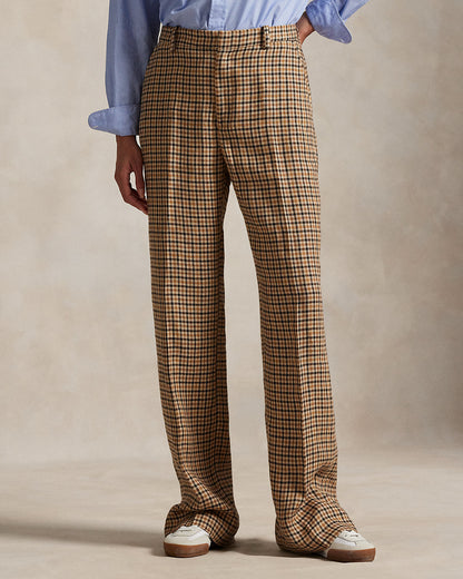 Ralph Lauren Plaid Tweed WideLeg Pant