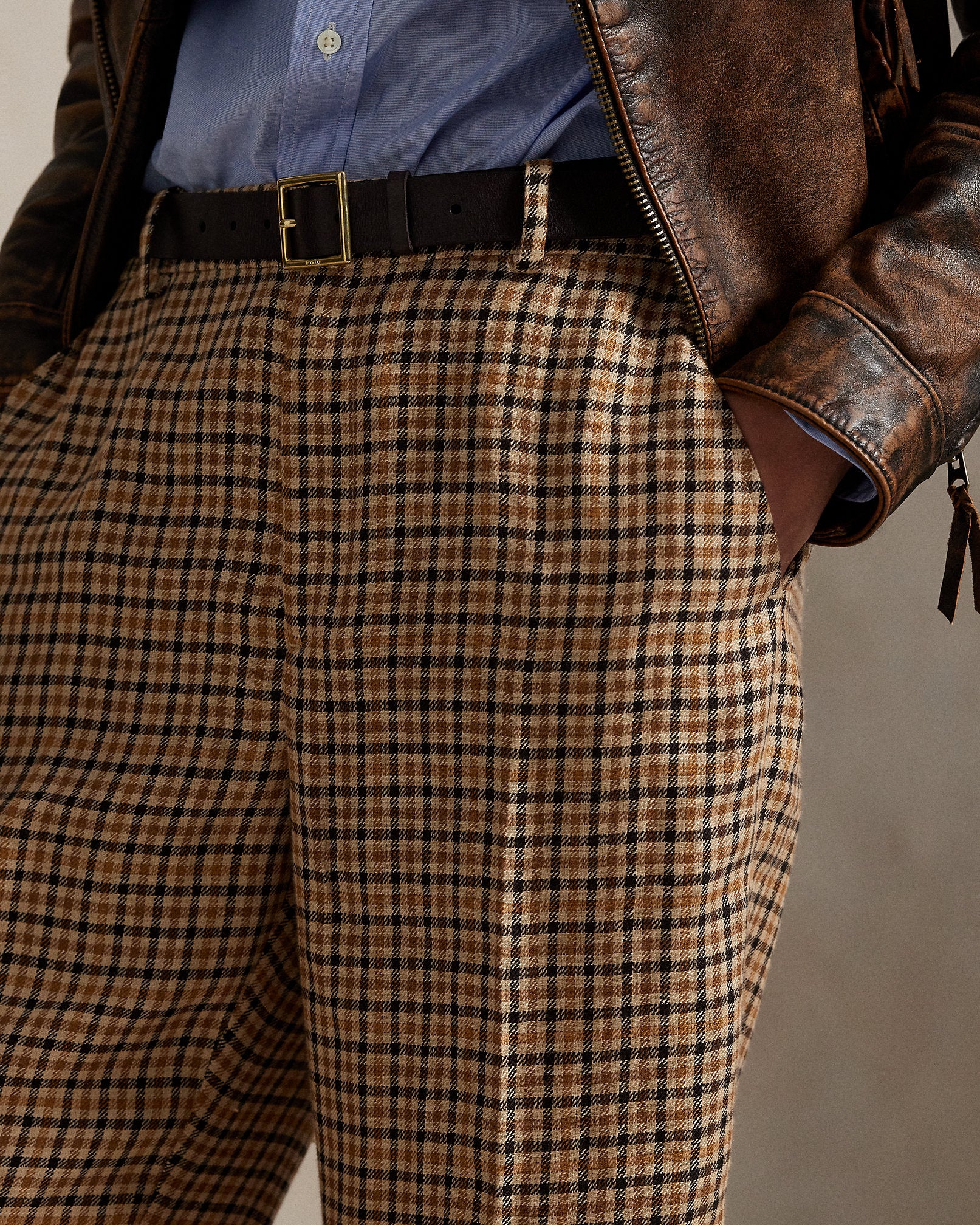 Ralph Lauren Plaid Tweed WideLeg Pant