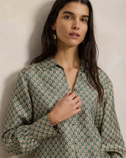 Ralph Lauren FloralPrint Silk Shirt