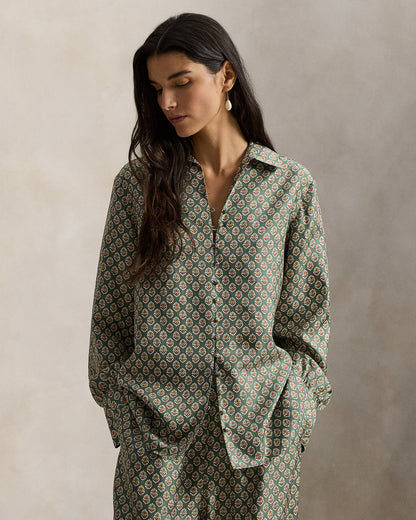 Ralph Lauren FloralPrint Silk Shirt