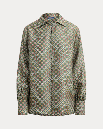 Ralph Lauren FloralPrint Silk Shirt