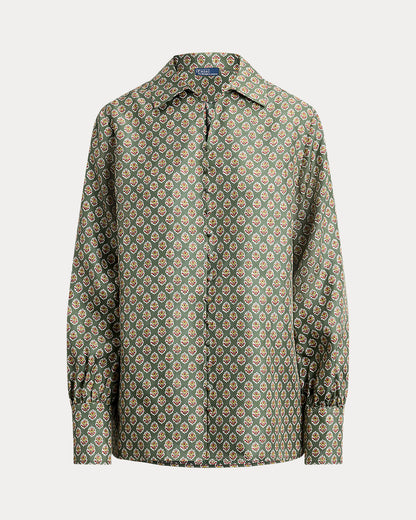 Ralph Lauren FloralPrint Silk Shirt