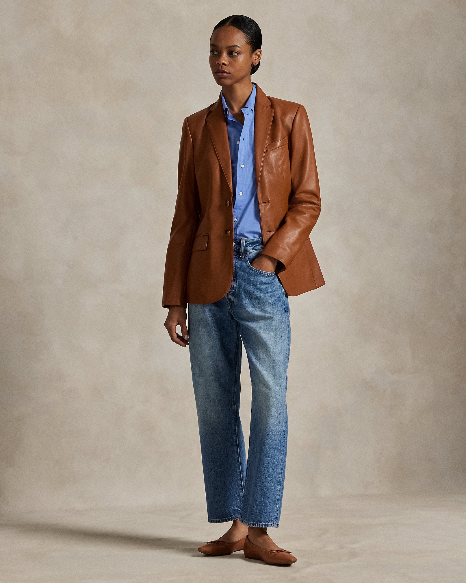 Ralph Lauren Leather Blazer