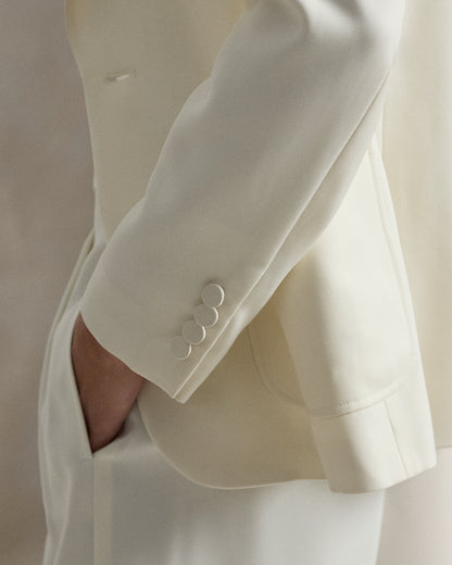 Ralph Lauren SingleBreasted SilkLapel Wool Blazer