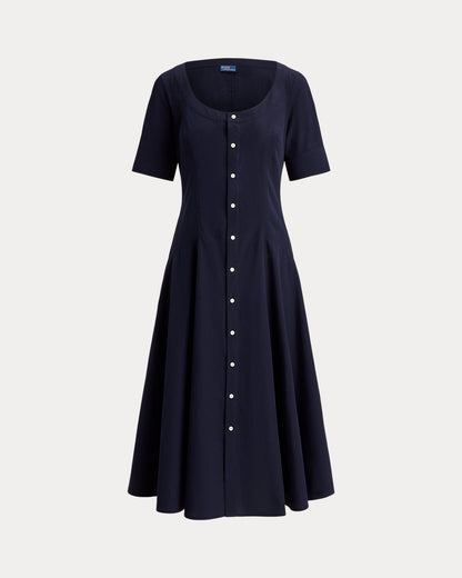 Ralph Lauren Cotton Canvas Scoopneck Dress