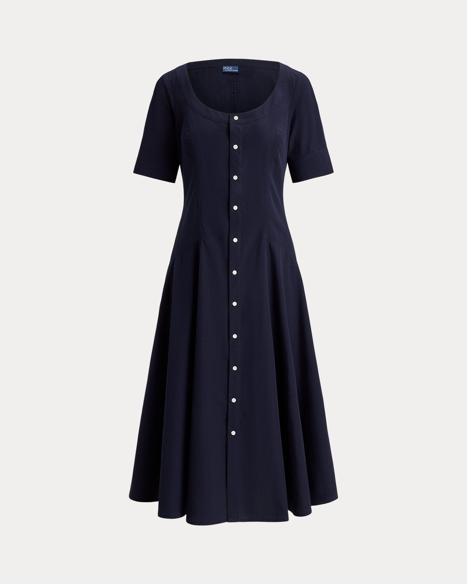 Ralph Lauren Cotton Canvas Scoopneck Dress
