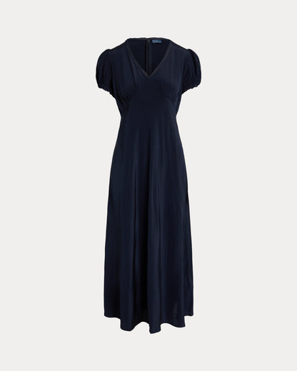 Ralph Lauren LaceTrim Silk Dress