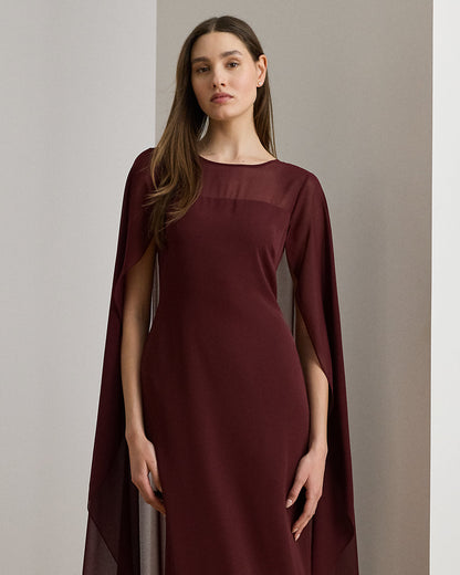 Ralph Lauren Cape Georgette Gown