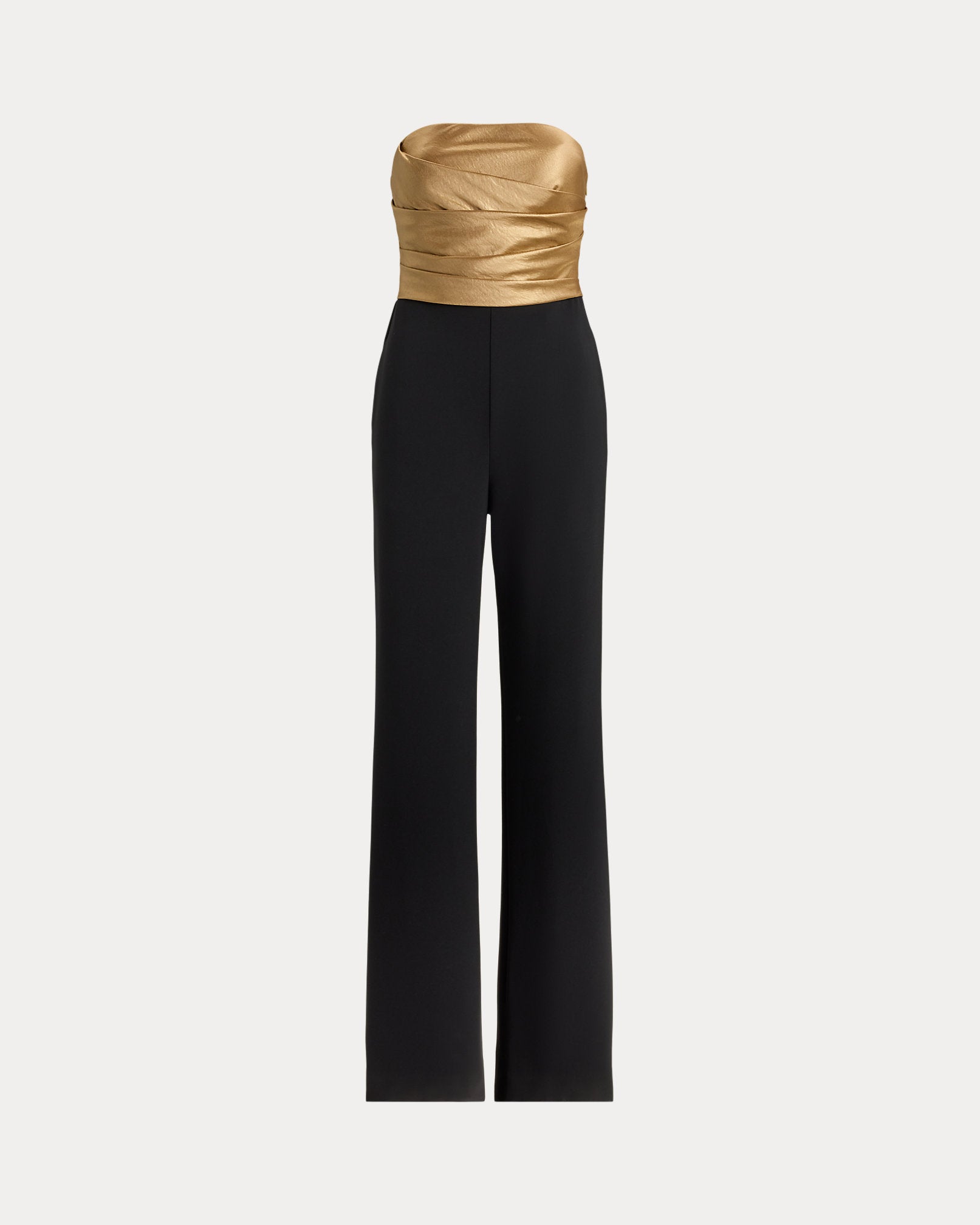 Ralph Lauren BowBack Metallic Twill Crepe Jumpsuit