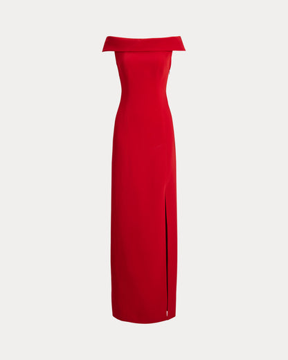 Ralph Lauren Crepe OfftheShoulder Gown