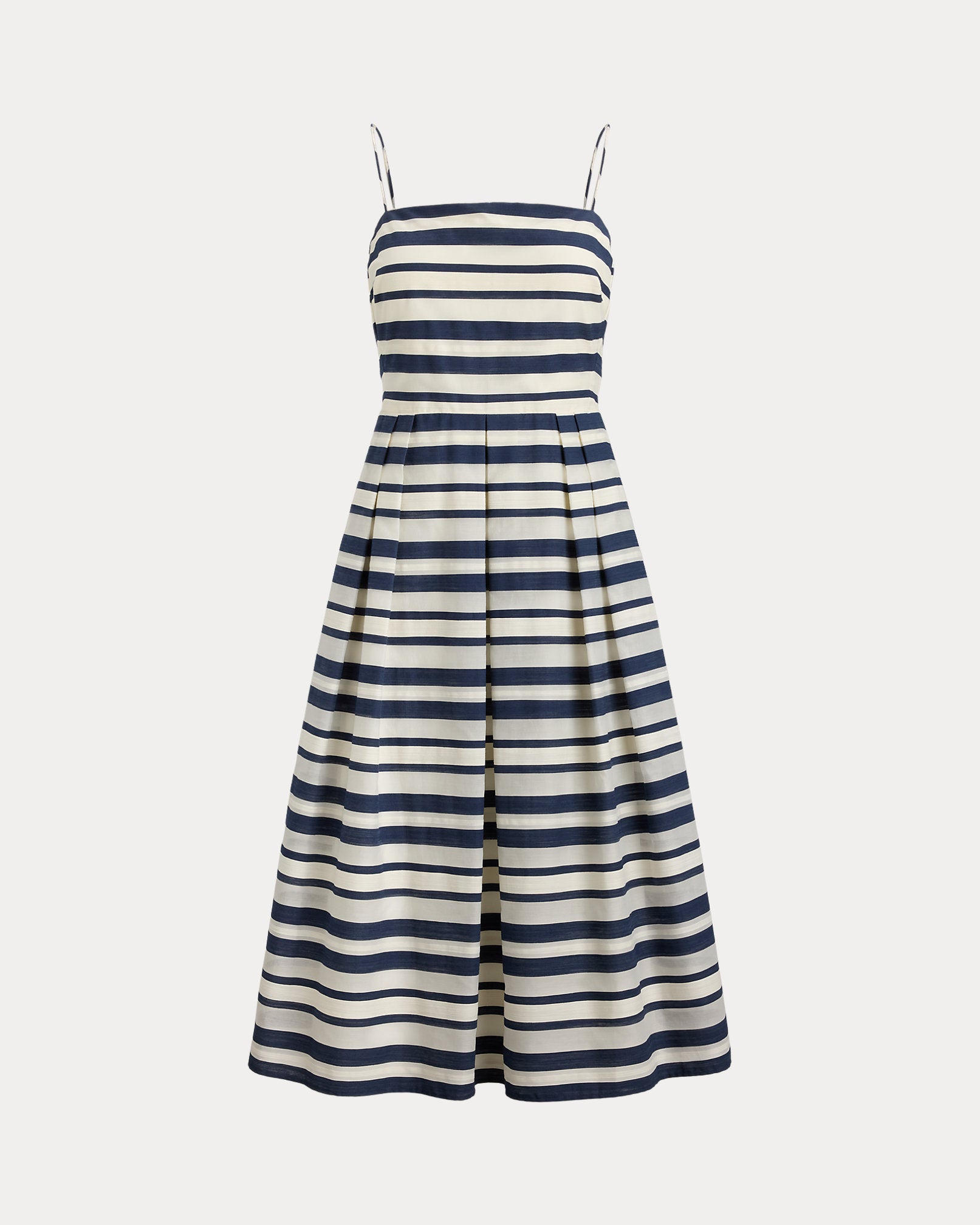 Ralph Lauren Striped Satin Sleeveless Cocktail Dress