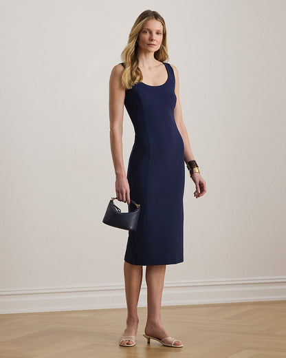 Ralph Lauren Faille Sleeveless Midi Cocktail Dress
