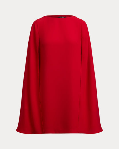 Ralph Lauren Cape Georgette Cocktail Dress