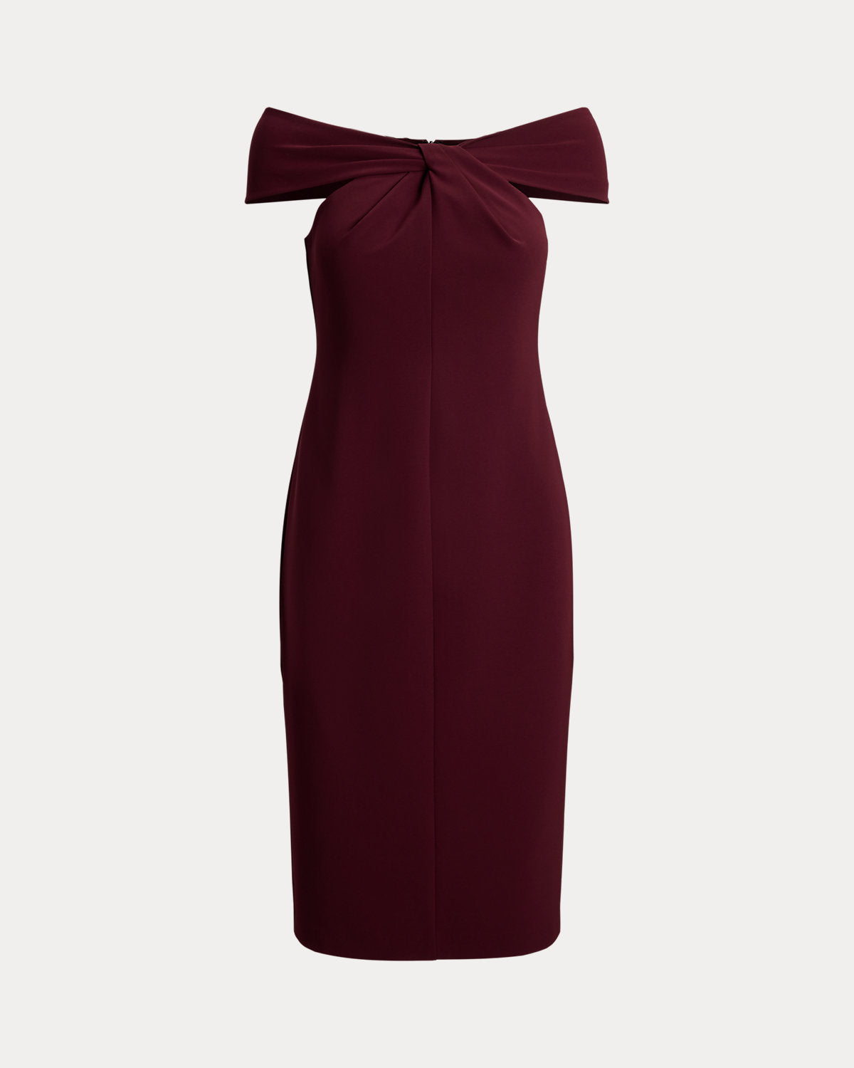 Ralph Lauren TwistFront Crepe Cocktail Dress