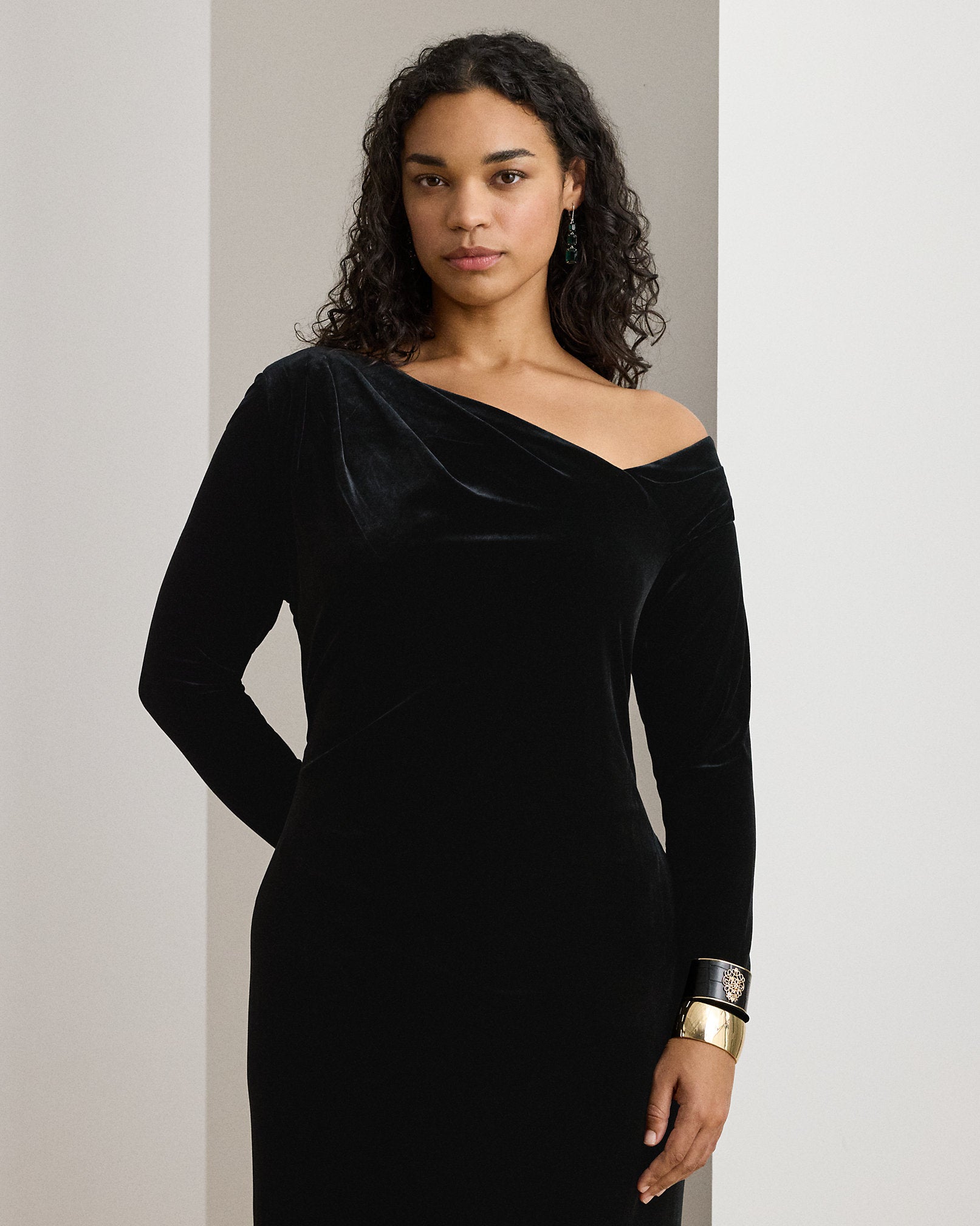 Ralph Lauren Velvet Asymmetrical Gown