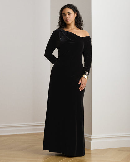 Ralph Lauren Velvet Asymmetrical Gown