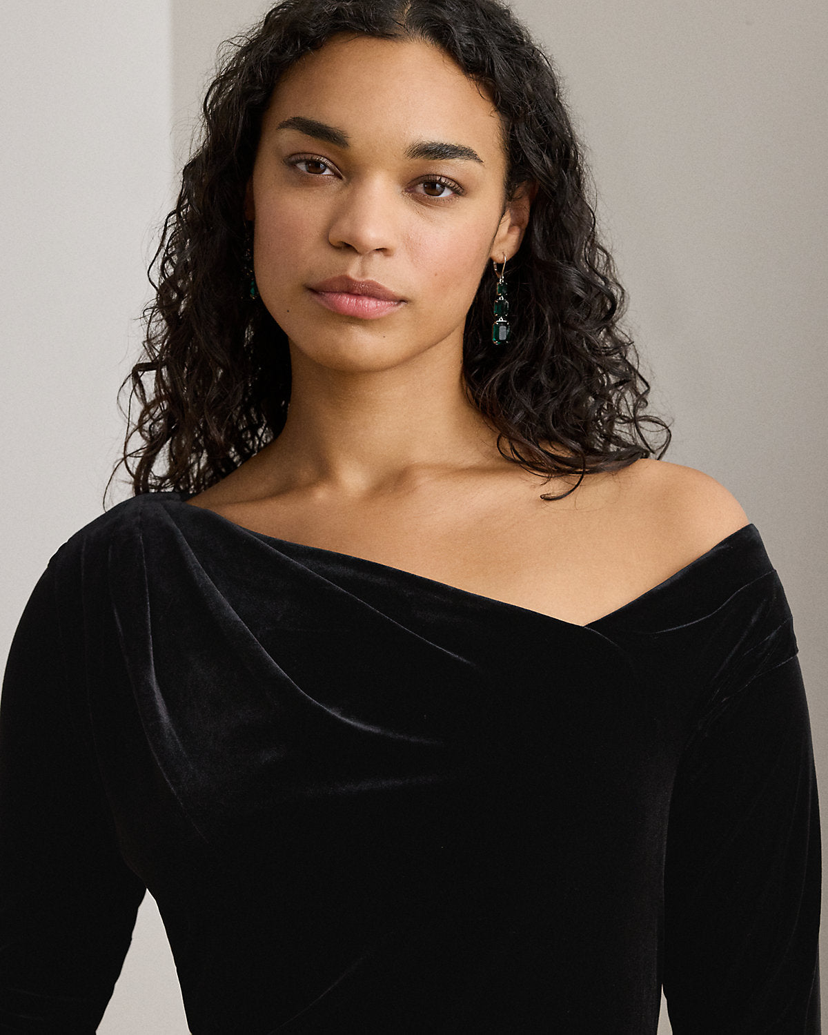 Ralph Lauren Velvet Asymmetrical Gown