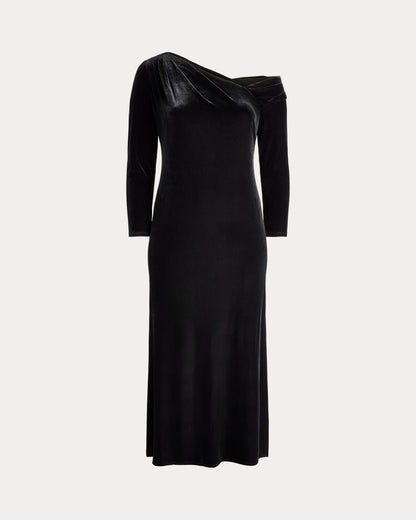 Ralph Lauren Velvet Asymmetrical Gown