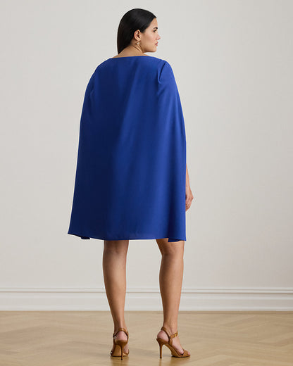 Ralph Lauren Cape Georgette Cocktail Dress