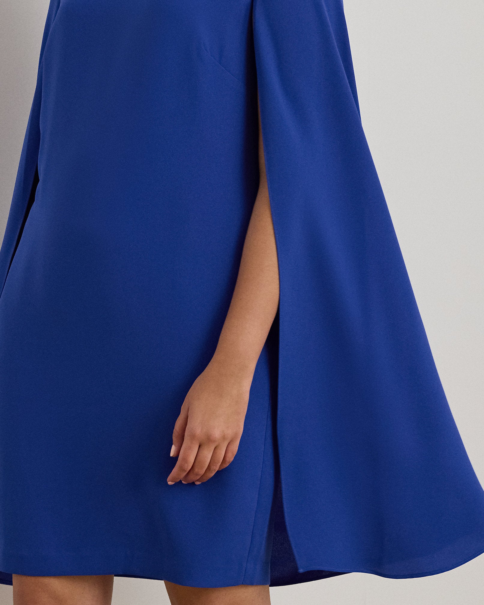 Ralph Lauren Cape Georgette Cocktail Dress