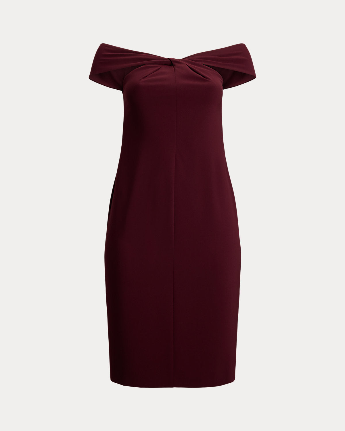 Ralph Lauren TwistFront Crepe Cocktail Dress