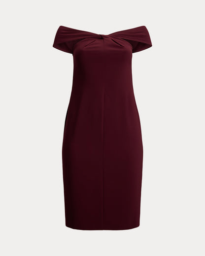 Ralph Lauren TwistFront Crepe Cocktail Dress