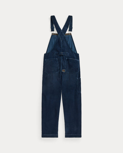Ralph Lauren Repaired Indigo Corduroy Overall