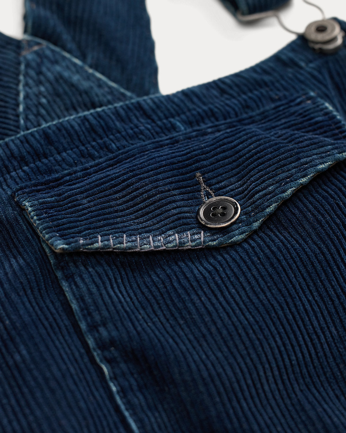 Ralph Lauren Repaired Indigo Corduroy Overall