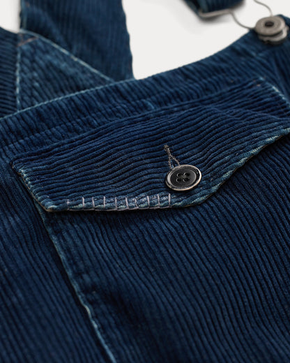 Ralph Lauren Repaired Indigo Corduroy Overall